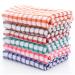 AIYIN Aiyingmei Kitchen rag 6pcs Cotton Dish Towel Dry and Wet Dish Towel Scrub scouring pad Set (64cm*42cm)