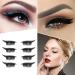 zalati False Eyeliner & Eyelashes Sticker 4 Pair Reusable Small Adhesive Sticker with Shine for Girls Halloween Makeup - Black - Buy Online on GoSupps.com