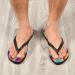 Mnsruu Round Tie Dye Flip Flops - Comfortable for Home Hotel Spa & Travel | Unisex Stylish Sandals - Buy Online on GoSupps.com