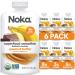 Noka Superfood Fruit & Nut Butter Smoothie Pouches, Healthy Snacks (Banana Cocoa Peanut Butter) 6 Pack, Vegan, Plant Protein, Gluten-Free, Organic, Meal Replacement Squeeze Packs, 4.22oz Ea Banana Cocoa Peanut Butter 4.22 Ounce (Pack of 6)