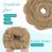 S-Noilite Ash Brown Curly Messy Bun Hair Scrunchie for Women - Synthetic Ponytail Bun Extension Updo Chignon - Buy Online on GoSupps.com