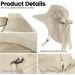 Rollable UPF 50+ Sun Hat with Neck Flap for Women and Men - Khaki - Buy Online on GoSupps.com