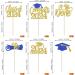 Rsstarxi 24 Pack Class of 2024 Cupcake Toppers 2024 Graduation Food Appetizer Picks 2024 Congrats Grad Cap Done Diploma Cupcake Picks for 2024 Graduation Theme Party Cake Decorations Gold Blue - Buy Online on GoSupps.com