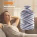 Buy 2L Gray Hot Water Bottle with Removable Washable Cover Cold Protection for Adults & Children International Shipping Available - Buy Online on GoSupps.com