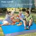 Sand-Free Waterproof Beach Blanket 79 x 83 - Lightweight Picnic Blanket for 4-7 Adults - Perfect for Travel, Camping, Hiking - Small Blue/Grey - Buy Online on GoSupps.com