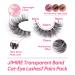 JIMIRE 3D Fluffy False Eyelashes 7 Pairs - Demi-wispies Natural Look Cat Eye Faux Mink Lashes 15MM D Curl Wispy Fluttery Eyelashes with Clear Band - Buy Online on GoSupps.com