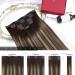 Moresoo Dark Brown with Caramel Blonde Clip in Human Hair Extensions - 7 Pieces/120g, 60cm, Real Human Hair #4/27/4 - Buy Online on GoSupps.com
