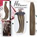 Moresoo Human Hair Blonde Tape in Extensions 18 Inch 20 Pieces Dark Brown/Caramel Blonde Skin Weft Extensions #P4/27 - Buy Online on GoSupps.com