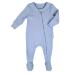 DreamBuy Zip Up Baby Sleepsuits Ribbed Cotton Footed or Footless. Unisex Newborn Clothes Baby boys' clothing and Baby girl clothes 3-6 Months Powder Blue