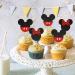 Ercadio 24 PCS Mouse Inspired Cupcake Toppers Glitter Black and Red Mouse Cupcake Picks Baby Shower Kids Boys Birthday Party Cake Decorations Supplies Red Mi Red - Buy Online on GoSupps.com