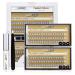 LASHVIEW 0.07mm 10 Root 8-14 mm Mix Short Knot-free Eye Lashes Cluster Lashes Kit,Individual Lashes with Glue and Tweezers 8-14mix 0.07-10D