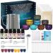 Candle Making Supplies Kit for Adults Kids, DIY Scented Candle Making Kits Including Soy Wax Wicks Scents Oils Dyes Melting Pot Tins Spoon, Festival Gifts for Women Candle Making Kit black