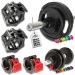 C.P.Sports quick closure for dumbbells I practical dumbbell closure with one-hand assembly for safe training & fast disc change i Robust plastic dumbbell clamp I 4 sizes & 6 colors black 30mm