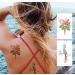 Watercolor Parrot Temporary Tattoos - Colorful Flower Macaw Fake Tattoos for Women and Girls - Buy Online on GoSupps.com