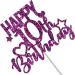 Tenhaisi Glitter Purple Happy 10th Birthday Cake Topper 10 and Fabulous Cake Topper - 10th Happy Birthday Party Decoration - Hello 10-10 Years Birthday/Wedding Anniversary Party Supplies - Buy Online on GoSupps.com