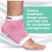 ZenToes Moisturizing Heel Socks - 2 Pairs Gel Lined Toeless Spa Socks for Dry, Cracked Heels - Heal While You Sleep - Regular Pink - Buy Online on GoSupps.com