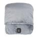 Foot warmer electrically heated with heating and vibration massage function electrical foot heating ultra-like flanel fleece durable anti-slip sole for men and women (gray one size) unit size gray
