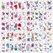 60 Sheets Temporary Tattoos Flower Tattoos Butterfly Tattoos Words Lines Tatoos for Adults Men and Women