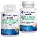 Magnesium Bisglycinate 400mg + Lion s Mane 4:1 Extract Complex Bundle Calm & Relaxation + Focus & Clarity 120 + 120 Veg Capsules, Made in USA