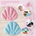 Inflatable Terry Cloth Bath Pillow for Tub - 10x12inch Headrest with Suction Cups for Neck Support - Pink & Blue - Buy Online on GoSupps.com