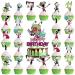 25pcs Invader ZIM Birthday Decorations Invader ZIM Cupcake Toppers Invader ZIM Birthday Cake Toppers Invader ZIM Party Decorations Themed Party Cake Decorations Supplies