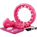 Weighted Hoola Hoop for Adults Weight Loss - 2-in-1 Abdomen Massage Fitness Hoop | Adjustable 24 Detachable Knots for Abs Workout | Includes Cooling Towel - Pink - Buy Online on GoSupps.com
