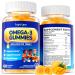 Omega-3 1000MG Gummies for Teen: Natural Omega 3 Fatty Acids Supplement with DHA EPA Vitamin D3 Organic Elderberry Extract - Fish Oil Alternative Support Immune Focus for Teens(120Count) Mango 60 Count (Pack of 2)