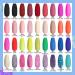 Lavender Violets 42 Pcs Gel Nail Polish Kit Set - 36 Colors + 6 Base Top Coat - Glossy Matte Diamond Shine Glow in the Dark - Nail Art C950 - Buy Online on GoSupps.com