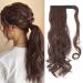 Tess ponytail extension brown 40 cm light brown (#m4) Wavy braid extension horsepower hair part 90g long hair extension braid 40 cm-waved light brown (#m4)