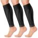CAMBIVO 3 Pairs Calf Compression Sleeve for Men and Women Leg Compression Sleeve for Running Shin Splint Calf Cramps Varicose Veins Swelling-(Black L/XL) Black L/XL (6 Count)