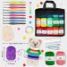 103 PCS Crochet Kit with Hooks & Yarn Set - Premium Bundle with 2180 Yards of Acrylic Yarn, Needles, Accessories & Bag - Ideal Starter Pack for Kids, Adults, Beginners & Professionals - Black - Buy Online on GoSupps.com
