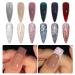 GAOY Reflective Glitter Gel Nail Polish Set of 6 Colors Including Pink Red Silver Holographic Gel Polish Kit UV LED Soak Off Nail Polish Home DIY Manicure Nail Salon Varnish Pop Reflective