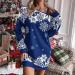 Christmas Hooded Dress for Women | Cartoon Elk Mini Sweater Costume Festive & Stylish Dresses - Buy Online on GoSupps.com