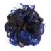 IMISSU 2PCS Messy Bun Hair Piece Updo Scrunchies Ponytail Extension Wavy Curly Hair Chignon Headband - Brown Blue for Women Girls - Buy Online on GoSupps.com
