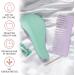 Detangle Hair Brush and Wide Tooth Comb Set by Lily England - Green Lilac - Buy Online on GoSupps.com