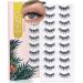 3d false eyelashes 10 pairs natural 3D eyelashes handmade transparent stem artificial eyelashes for the daily make-up of EMEDA (004) natural eyelashes 04