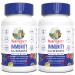 Immunity Gummies 5-in-1 by MaryRuth's (Raspberry Lemonade) | Powerful Blend of Zinc, Elderberry, Vitamin C, Vitamin D, and Echinacea for Kids & Adults | Vegan, Non-GMO, Gluten Free | 90ct | 2 Pack