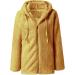 oelaio Womens 2023 Winter Fuzzy Fleece Jacket Hooded Full Zip Solid Cardigan Coats Outerwear with Pockets Fall Outfits Yellow Medium - Buy Online on GoSupps.com