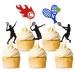 30 pieces Tennis Cupcake Topper Tennis Ball Cupcake Topper Sport Cake Decoration For Tennis Party Decoration Sport Party Decoration Colourful-2