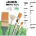 Princeton Artist Brush Co. Lauren Series 4350 Short Wash Size 1/2 Golden Synthetic Paintbrush - Buy Online on GoSupps.com