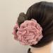 Large Camellia Flower Decor Hair Claw Back Head Bathing Hair Clip Anti-slip Hair Barrette Headdress Hair Accessories Pink - Buy Online on GoSupps.com