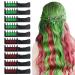 10 PCS Hair Chalk Comb, TOROKOM Temporary Bright Washable Hair Color Comb Mini Hair Chalk for Girls Age 4 5 6 7 8 10 Kids Non Toxic Hair Color Dye for Christmas Halloween DIY Hair Color(Red & Green) Green & Red