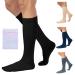 360 RELIEF - Flight Compression Socks Supports | Blood Circulation Travel Work 4XL Black
