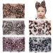 Nishine 5PCS Baby Girls Soft Leopard Hair Turban Head Wraps - Kids Stretchy Knotted Bows Headband for Children - Buy Online on GoSupps.com