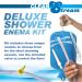 CLEANSTREAM Deluxe Shower Enema Kit for Men & Women - 13 Pieces Large Capacity Adjustable Valve 5FT Hose 3 Tips - Easy to Use Blue - Buy Online on GoSupps.com