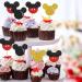 MonMon & Craft Mickey Cupcake Toppers/Girls Boys Children Mouse Birthday Cupcake Toppers/Baby Shower/Kids Birthday Party Decorations/Glitter - 24 Pcs - Buy Online on GoSupps.com