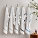 Aston & Arden Aegean Striped Turkish Hand Towels - Set of 4, 600 GSM, Eco-Friendly Cotton Blend, Weathered Grey - Buy Online on GoSupps.com