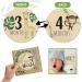 7pcs Wooden Baby Monthly Milestone Cards | Double Sided Newborn Welcome Sign | Baby Milestone Stickers for Boy and Girl - Buy Online on GoSupps.com