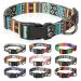 Heele dog collar dogs collar for puppies Small medium-sized dogs patterned dog collars adjustable comfort robust dog collar bohemian cyan m m (length 34-53cm width 2cm) Bohemian cyan