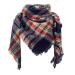 HANXIULIN ladies cotton scarf autumn scarf classic poncho scarves flowers cover multi-purpose scarf for women Scarf A Marine